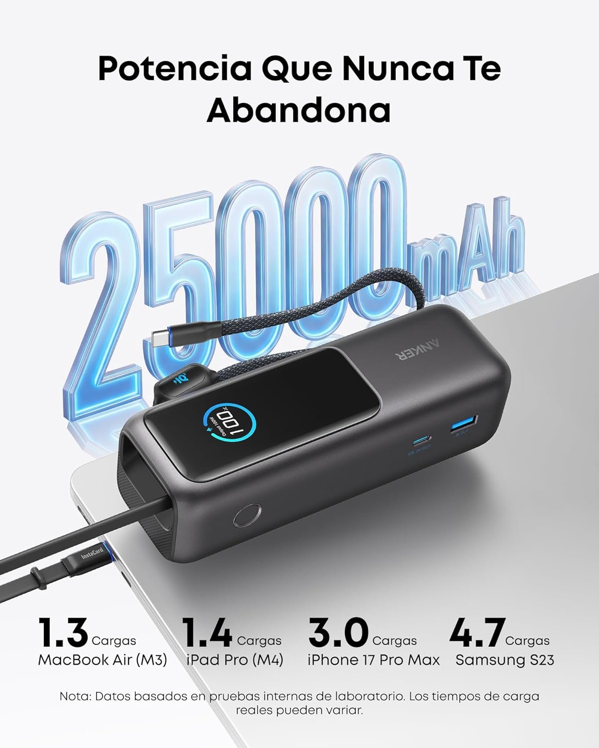 Power Bank ANKER LAPTOP 25K 165W - Imagen 2