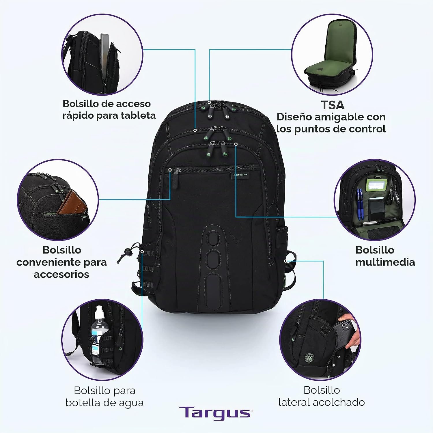 Mochila ejecutiva Targus 17" SPRUCE ECOSMART - Imagen 2