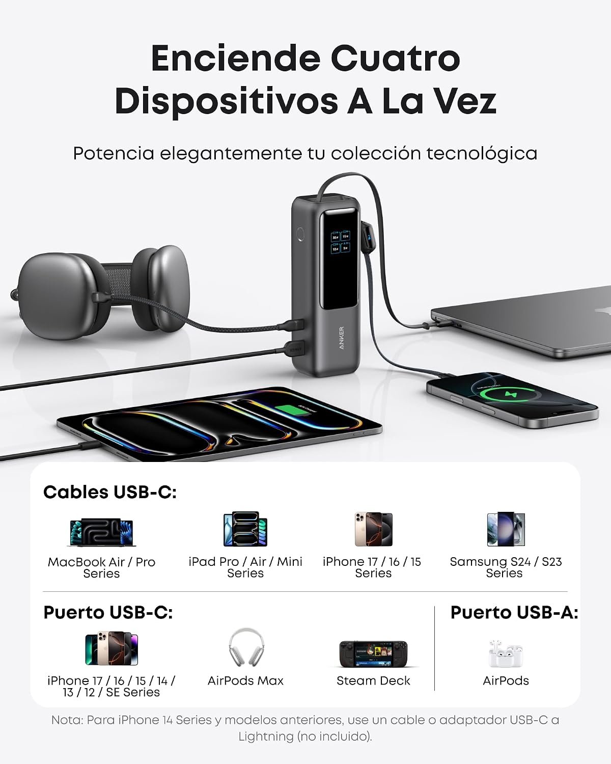 Power Bank ANKER LAPTOP 25K 165W - Imagen 8