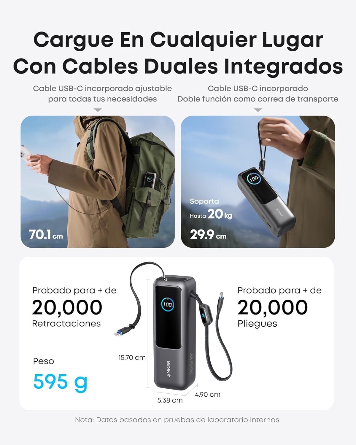 Power Bank ANKER LAPTOP 25K 165W - Imagen 5