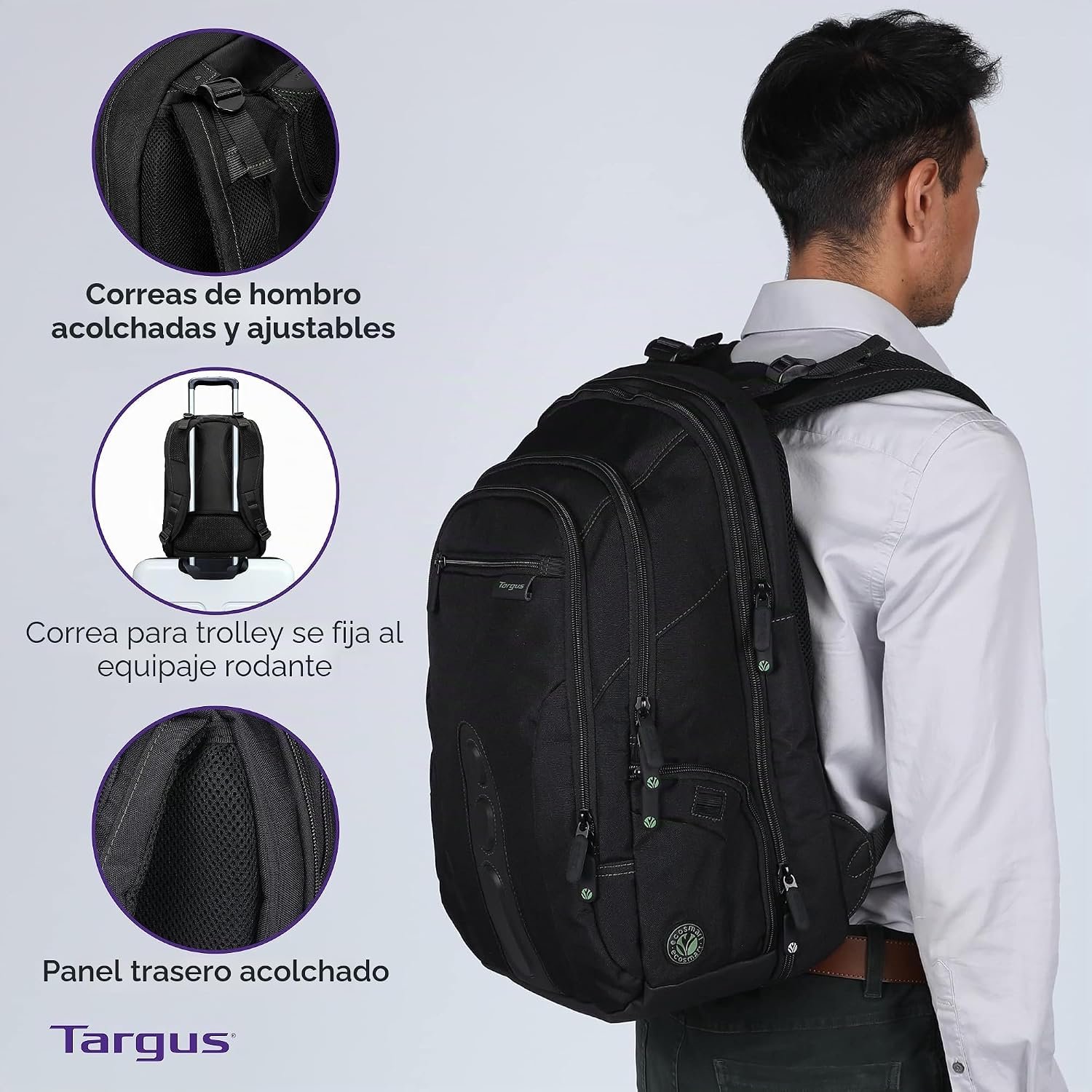 Mochila ejecutiva Targus 17" SPRUCE ECOSMART - Imagen 8