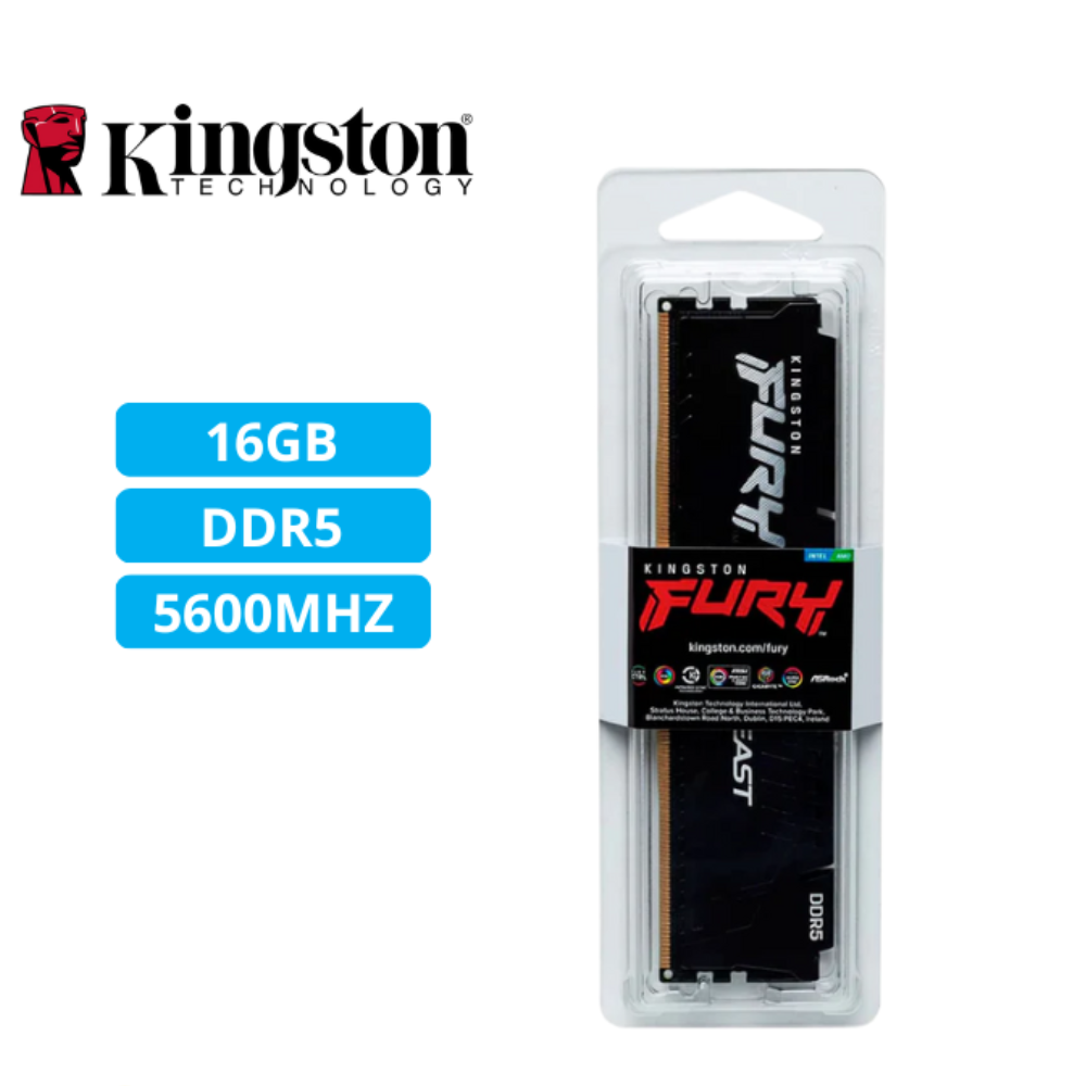 DDR5 16GB 5600 KINGSTON FURY BEAST KF556C40BB-16