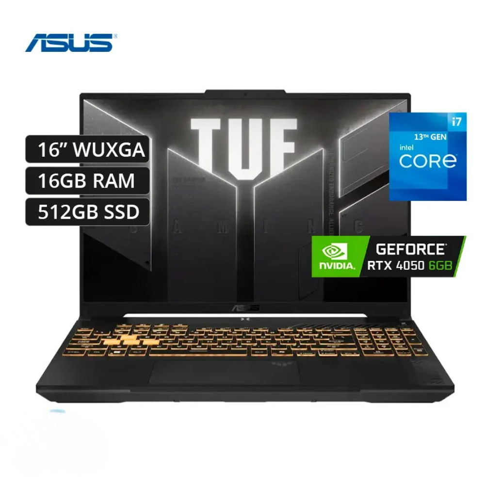 ASUS TUF INTEL COREI7 16GB 512GB SSD RTX 4050 6GB INGLES