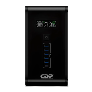 UPS INTELIGENTE CDP CON ESTABILIZADOR VOLTAJE Y PANTALLA 1500VA/900W 10 TOMAS